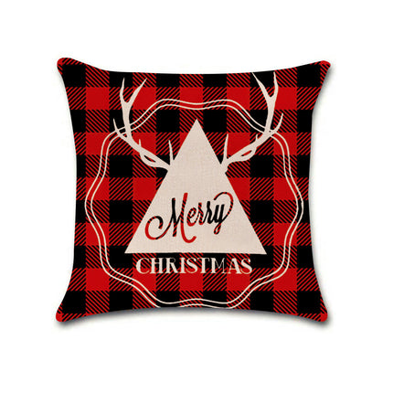 Merry Christmas Throw Pillow Cover,Home Winter Decoration Holiday Square Pillowcase Decor for Sofa Couch-A