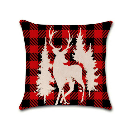 Merry Christmas Throw Pillow Cover,Home Winter Decoration Holiday Square Pillowcase Decor for Sofa Couch-A