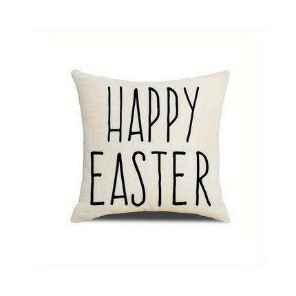 Happy Easter Bunny Decorative Throw Pillow Covers Easter Cushion Case Spring Home Decoration for Sofa