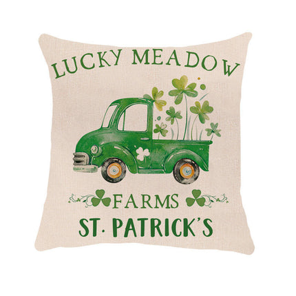 St. Patrick Decorative Throw Pillow Covers Square Cushion Case Spring Home Decoration for Sofa