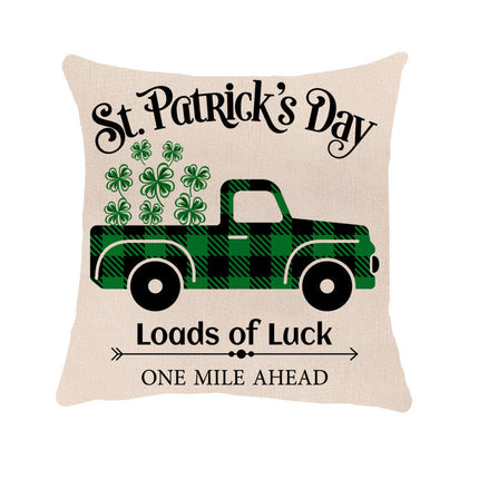 St. Patrick Decorative Throw Pillow Covers Square Cushion Case Spring Home Decoration for Sofa