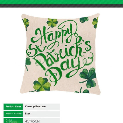 St. Patrick Decorative Throw Pillow Covers Square Cushion Case Spring Home Decoration for Sofa