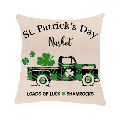 St. Patrick Decorative Throw Pillow Covers Square Cushion Case Spring Home Decoration for Sofa