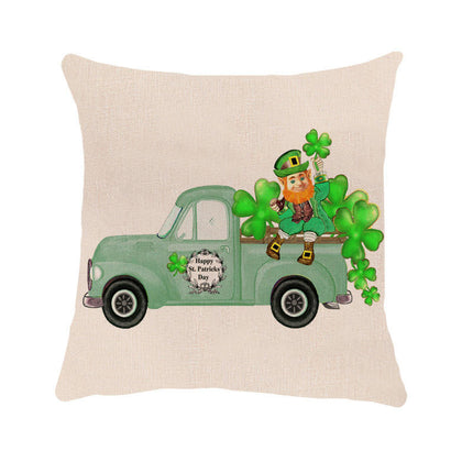 St. Patrick Decorative Throw Pillow Covers Square Cushion Case Spring Home Decoration for Sofa