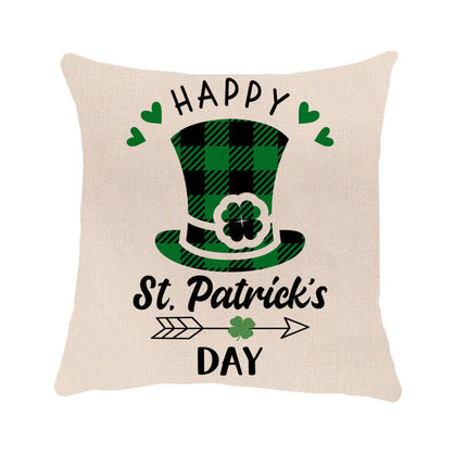 St. Patrick Decorative Throw Pillow Covers Square Cushion Case Spring Home Decoration for Sofa