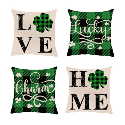 St. Patrick Decorative Throw Pillow Covers Square Cushion Case Spring Home Decoration for Sofa