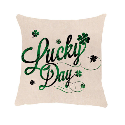 St. Patrick Decorative Throw Pillow Covers Square Cushion Case Spring Home Decoration for Sofa