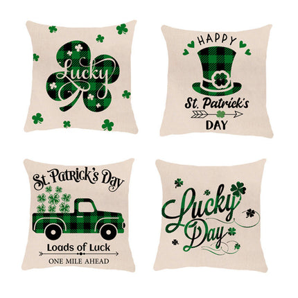 St. Patrick Decorative Throw Pillow Covers Square Cushion Case Spring Home Decoration for Sofa