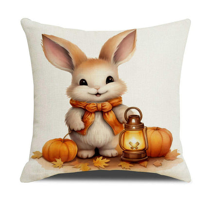 Fall Pillow Covers Thanksgiving Autumn Throw Pillow Covers Square Outdoor Sofa Couch Home Pillow Cases