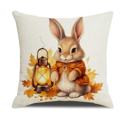 Fall Pillow Covers Thanksgiving Autumn Throw Pillow Covers Square Outdoor Sofa Couch Home Pillow Cases