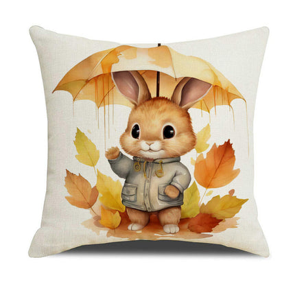 Fall Pillow Covers Thanksgiving Autumn Throw Pillow Covers Square Outdoor Sofa Couch Home Pillow Cases