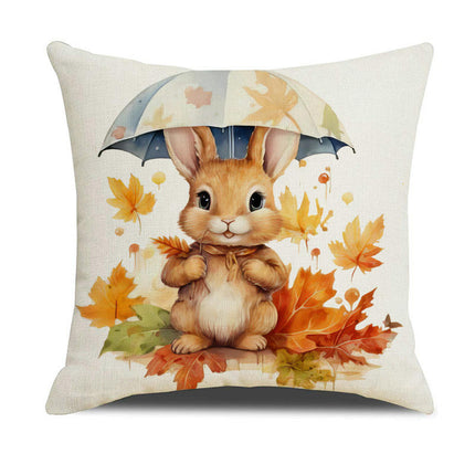 Fall Pillow Covers Thanksgiving Autumn Throw Pillow Covers Square Outdoor Sofa Couch Home Pillow Cases