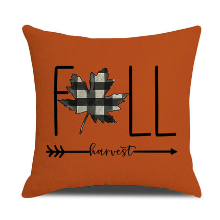 Fall Pillow Covers Thanksgiving Autumn Throw Pillow Covers Square Outdoor Sofa Couch Home Pillow Cases-B