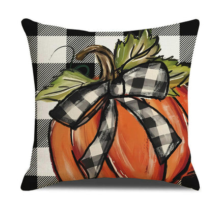 Fall Pillow Covers Thanksgiving Autumn Throw Pillow Covers Square Outdoor Sofa Couch Home Pillow Cases-B