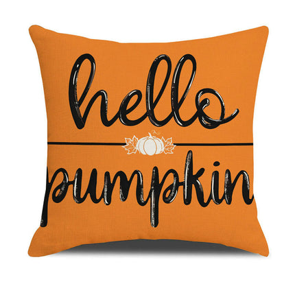 Fall Pillow Covers Thanksgiving Autumn Throw Pillow Covers Square Outdoor Sofa Couch Home Pillow Cases-B