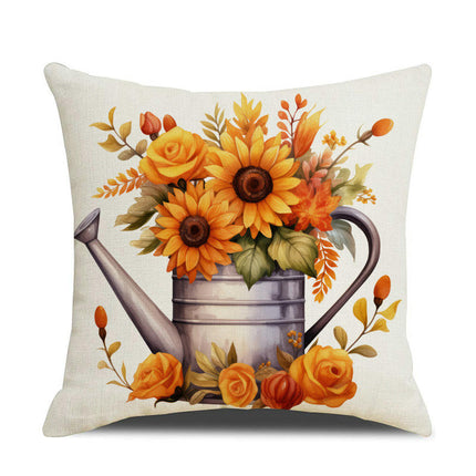 Fall Pillow Covers Thanksgiving Autumn Throw Pillow Covers Square Outdoor Sofa Couch Home Pillow Cases-A2