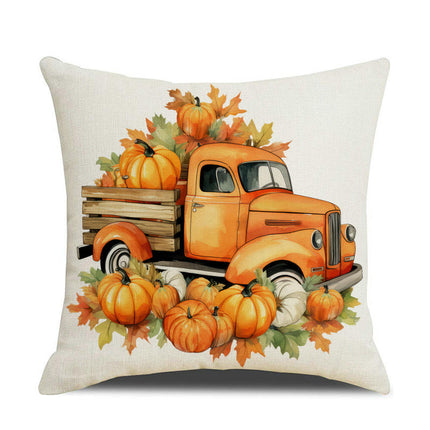 Fall Pillow Covers Thanksgiving Autumn Throw Pillow Covers Square Outdoor Sofa Couch Home Pillow Cases-A2