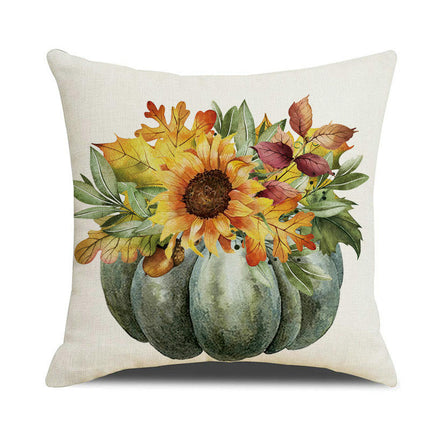 Fall Pillow Covers Thanksgiving Autumn Throw Pillow Covers Square Outdoor Sofa Couch Home Pillow Cases-A2