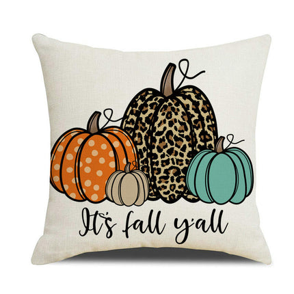 Fall Pillow Covers Thanksgiving Autumn Throw Pillow Covers Square Outdoor Sofa Couch Home Pillow Cases-A2