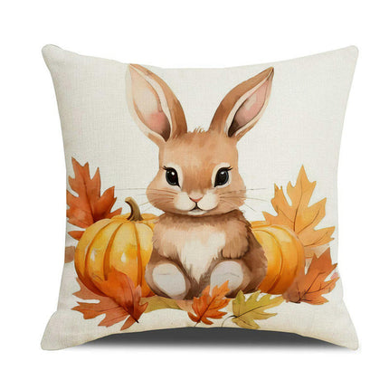 Fall Pillow Covers Thanksgiving Autumn Throw Pillow Covers Square Outdoor Sofa Couch Home Pillow Cases-A3