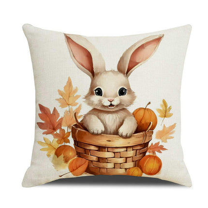 Fall Pillow Covers Thanksgiving Autumn Throw Pillow Covers Square Outdoor Sofa Couch Home Pillow Cases-A3