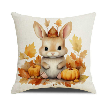 Fall Pillow Covers Thanksgiving Autumn Throw Pillow Covers Square Outdoor Sofa Couch Home Pillow Cases-A3