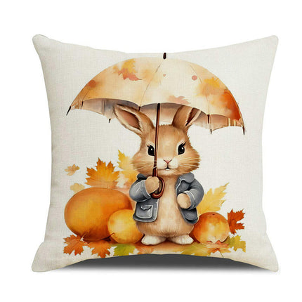 Fall Pillow Covers Thanksgiving Autumn Throw Pillow Covers Square Outdoor Sofa Couch Home Pillow Cases-A3