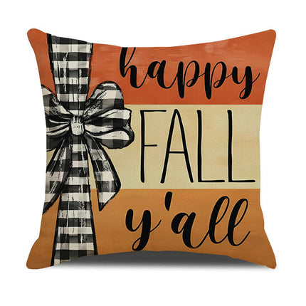 Fall Pillow Covers Thanksgiving Autumn Throw Pillow Covers Square Outdoor Sofa Couch Home Pillow Cases-B1