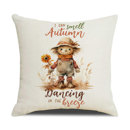 Fall Pillow Covers Thanksgiving Autumn Throw Pillow Covers Square Outdoor Sofa Couch Home Pillow Cases-B2