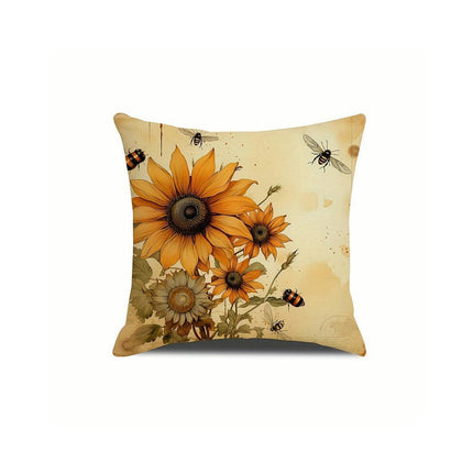 Flower Decorative Throw Pillow Covers Outdoor Floral Pillow Cases Square Cushion Covers with Zipper for Sofa