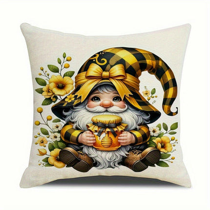 Gnome Decorative Throw Pillow Covers Outdoor Pillow Cases Square Cushion Covers with Zipper