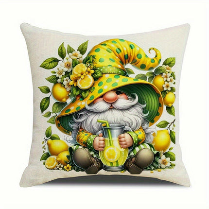 Gnome Decorative Throw Pillow Covers Outdoor Pillow Cases Square Cushion Covers with Zipper