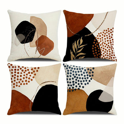 Modern Geometric Abstract Decorative Throw Pillow Covers Outdoor Square Cushion Covers with Zipper