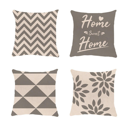 Modern Geometric Decorative Throw Pillow Covers Outdoor Square Cushion Covers with Zipper