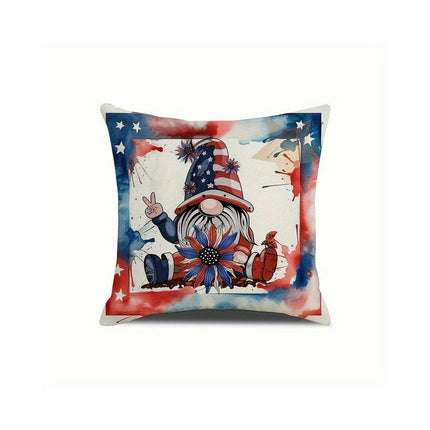 4th of July Pillow Covers Decorative Throw Pillowcase Independence Day Cushion Cover for Sofa