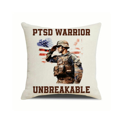 4th of July Pillow Covers Decorative Throw Pillowcase Independence Day Cushion Cover for Sofa-A