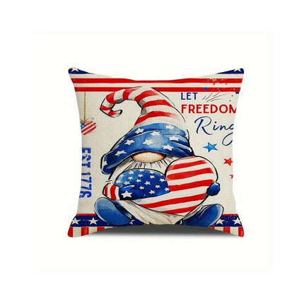 4th of July Pillow Covers Decorative Throw Pillowcase Independence Day Cushion Cover for Sofa-B