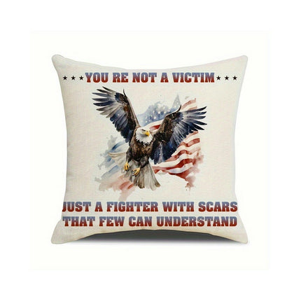 4th of July Pillow Covers Decorative Throw Pillowcase Independence Day Cushion Cover for Sofa-C