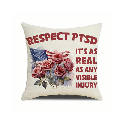 4th of July Pillow Covers Decorative Throw Pillowcase Independence Day Cushion Cover for Sofa-C