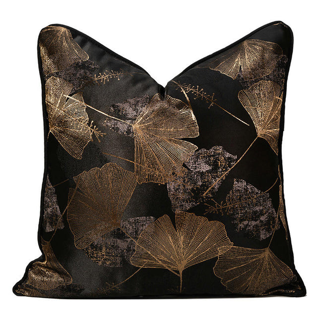 Decorative Throw Pillow Case Cushion Cover Gold Leaves Throw Pillow Covers for Couch Bedroom Car