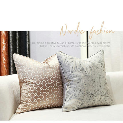 Square Luxury Decorative Throw Pillow Cover for Bed Sofa Couch Pillow Case with Zipper for Home Decor-D