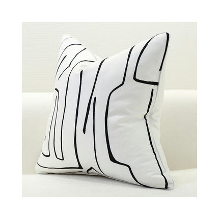 Throw Pillow Covers Striped Cushion Cases Luxury Pillow Covers Decorative Pillowcase for Car Home Decor-A