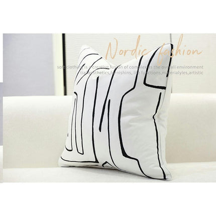 Throw Pillow Covers Striped Cushion Cases Luxury Pillow Covers Decorative Pillowcase for Car Home Decor-A