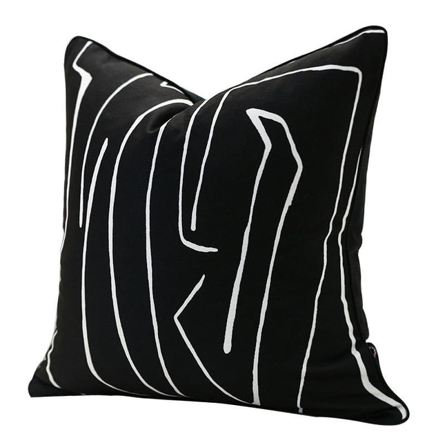 Throw Pillow Covers Striped Cushion Cases Luxury Pillow Covers Decorative Pillowcase for Car Home Decor-A