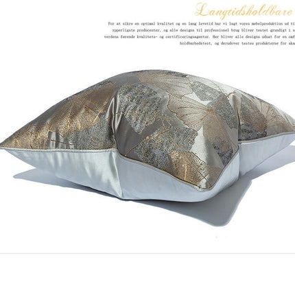 Decorative Throw Pillow Case Cushion Cover Gold Leaves Throw Pillow Covers for Couch Bedroom Car-A