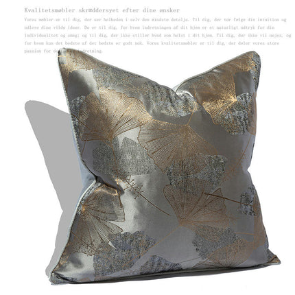 Decorative Throw Pillow Case Cushion Cover Gold Leaves Throw Pillow Covers for Couch Bedroom Car-A