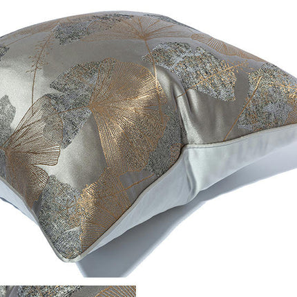 Decorative Throw Pillow Case Cushion Cover Gold Leaves Throw Pillow Covers for Couch Bedroom Car-A