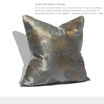 Decorative Throw Pillow Case Cushion Cover Gold Leaves Throw Pillow Covers for Couch Bedroom Car-A