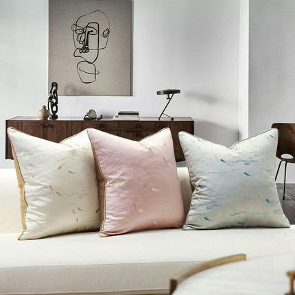 Square Pillow Covers with Zipper Modern Throw Pillow Covers Luxury Decorative Cushion Cases for Sofa