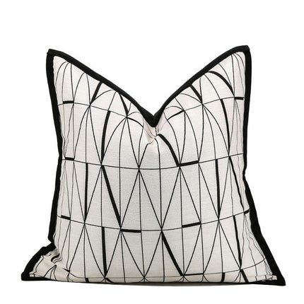 Black White Decorative Throw Pillow Case Luxury Cushion Cover Square Throw Pillow Covers for Home